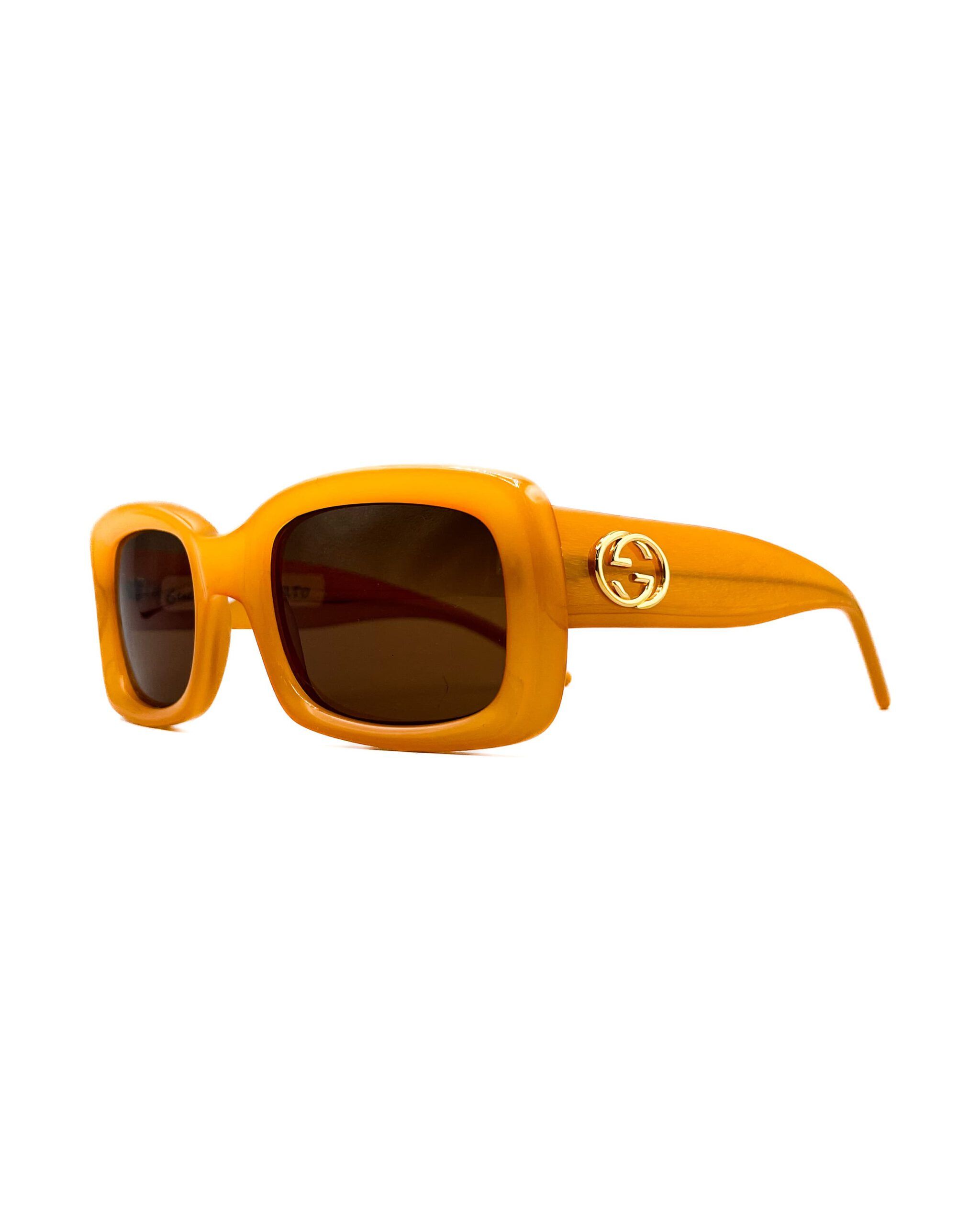 vintage gucci sunglasses luxury eyewear made in italy nineties gg 2407 orange1