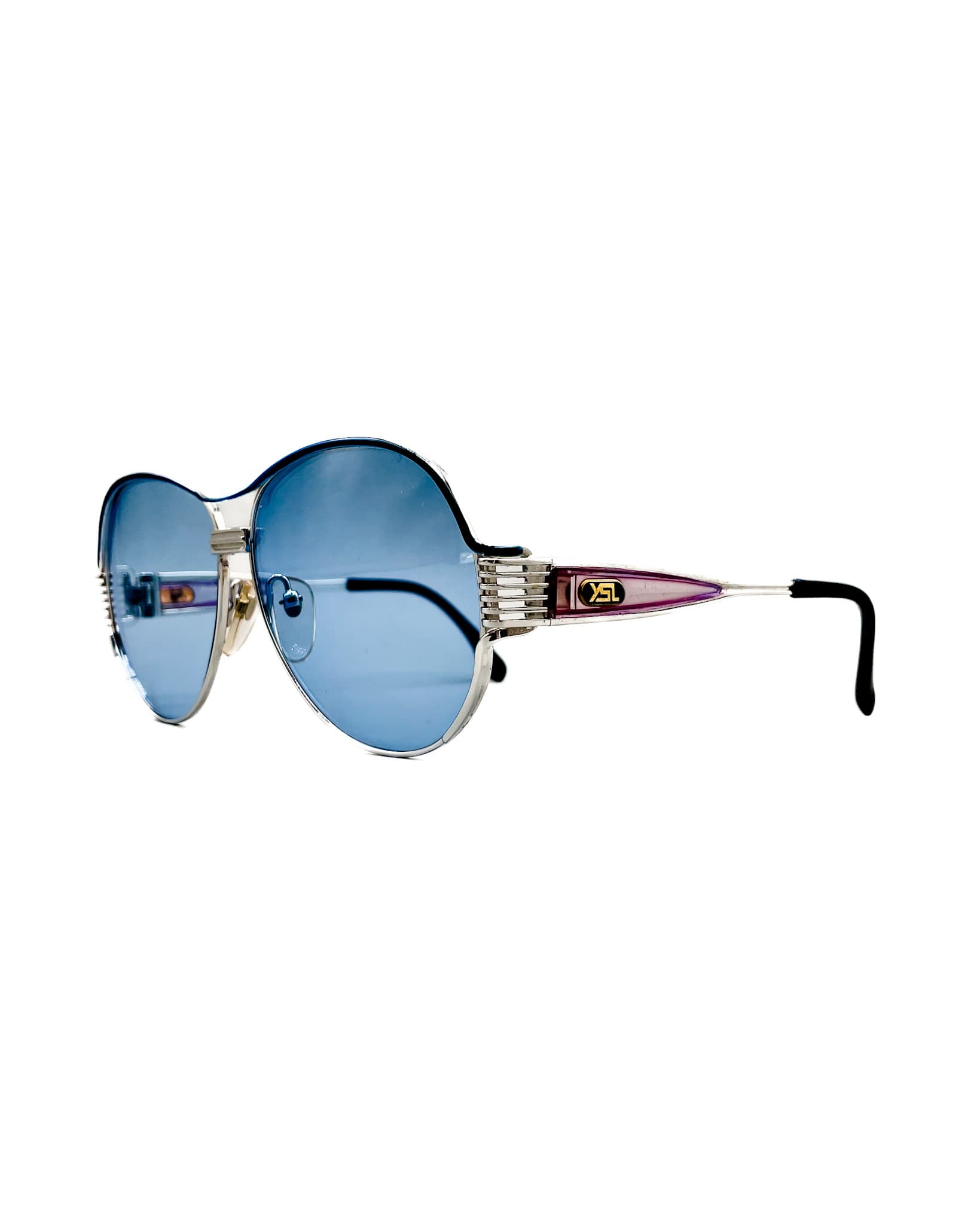 vintage yves saint laurent chrome 80s sunglasses made in japan 31 9610